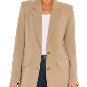 Song of Style Beige Blazer with Button Detail